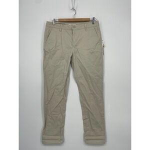 Vans Pants Boys 7 Khaki Beige Straight Leg New